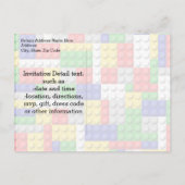 Blocks Jongen uitnodiging voor een feest Briefkaart (Achterkant)