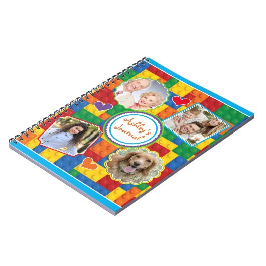 Blocks Scrapbook Family Photo Journal Notitieboek (Linkerzijde)