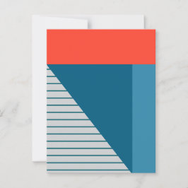 Blocks & Stripes Abstract Design Briefkaart