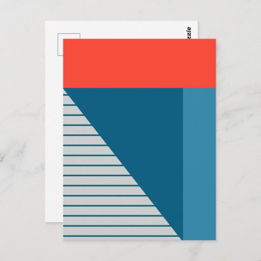 Blocks & Stripes Abstract Design Briefkaart (Voorkant / Achterkant)