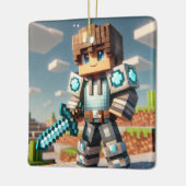 Blockstyle Dark Dragon Diamond Sword Keramisch Ornament (Links)