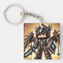 Blockstyle Dark Dragon Diamond Sword Sleutelhanger