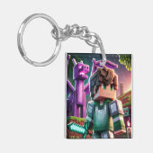 Blockstyle Dark Dragon Diamond Sword Sleutelhanger (Voorkant Links)