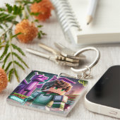 Blockstyle Dark Dragon Diamond Sword Sleutelhanger (Voorkant Rechts)