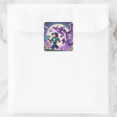 Blockstyle Dark Dragon Diamond Sword Vierkante Sticker (Tas)