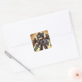 Blockstyle Dark Dragon Diamond Sword Vierkante Sticker (Envelop)