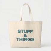 Blocky Letters Stuff & Dingen Jumbo Tas (Voorkant)