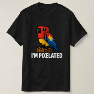 Blocky Oerwoud Parrot Pixelated Parrot Pixel Art T-shirt