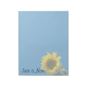 Blocnote LG - zonnebloem "Just a note" (Linkerzijde)