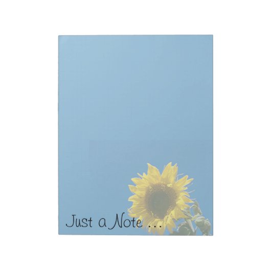 Blocnote LG - zonnebloem "Just a note" (Linkerzijde)