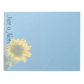 Blocnote LG - zonnebloem "Just a note" (Voorkant)