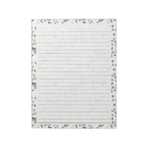 Blocnote met 40 pagina's met Eucalyptus-Waterverf