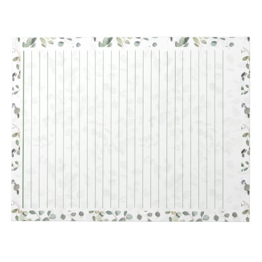 Blocnote met 40 pagina's met Eucalyptus-Waterverf (Voorkant)