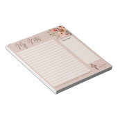 Blocnote met Floral Design and Scripting (Schuin)