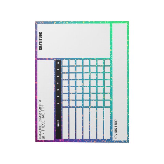 Blocnote met grote wekelijkse Habit (Linkerzijde)