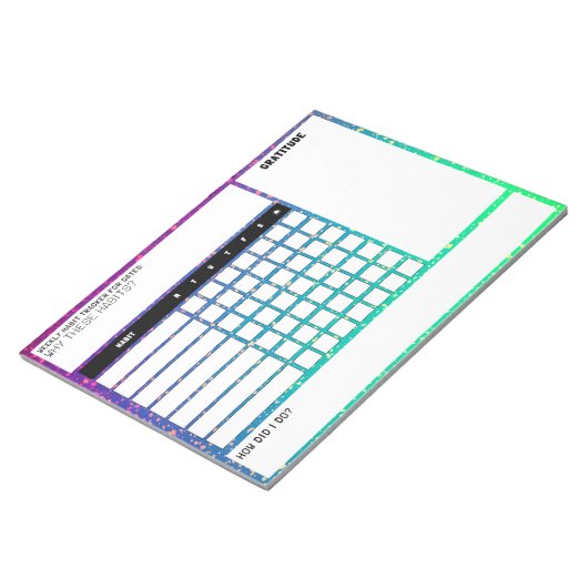 Blocnote met grote wekelijkse Habit (Schuin)