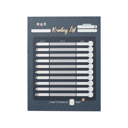 Blocnote met KINDER LEZINGSLIJST (Linkerzijde)