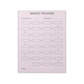 Blocnote met persoonlijke gewichtscontrole (Linkerzijde)