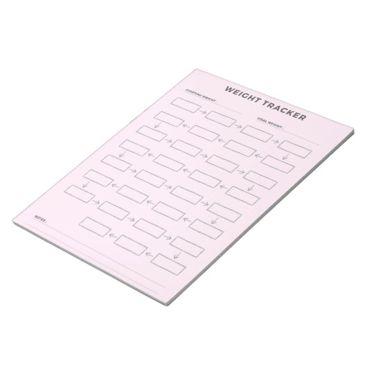 Blocnote met persoonlijke gewichtscontrole (Schuin)