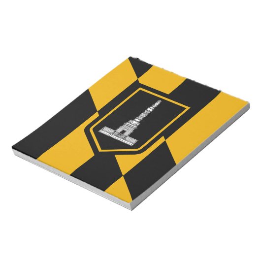 Blocnote met vlag van Baltimore City, VS (Linkerzijde)