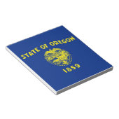 Blocnote met vlag van de deelstaat Oregon (Schuin)