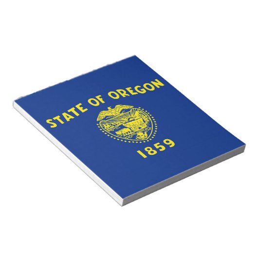 Blocnote met vlag van de deelstaat Oregon (Schuin)