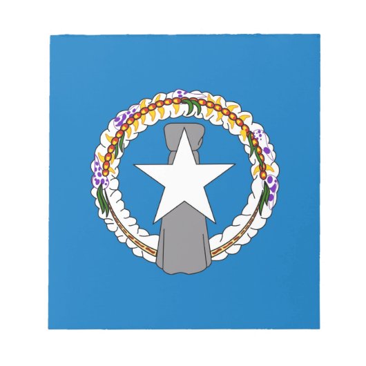 Blocnote met vlag van de Noordelijke Marianen (Voorkant)