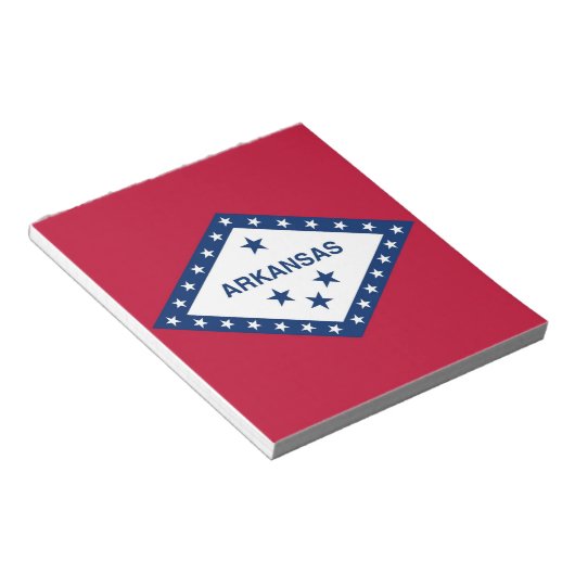 Blocnote met vlag van de staat Arkansas (Schuin)