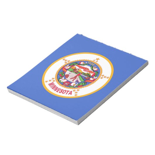 Blocnote met vlag van de staat Minnesota (Linkerzijde)