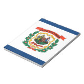 Blocnote met vlag van de staat West Virginia (Linkerzijde)