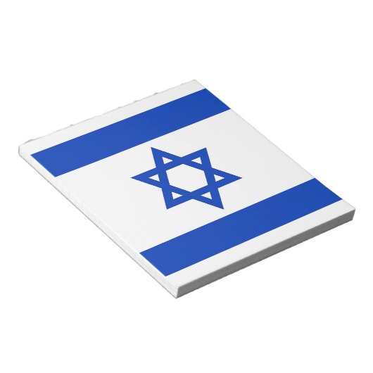 Blocnote met vlag van Israël (Schuin)
