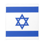 Blocnote met vlag van Israël (Voorkant)