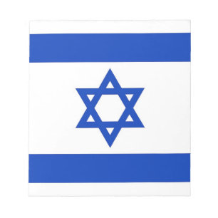 Blocnote met vlag van Israël