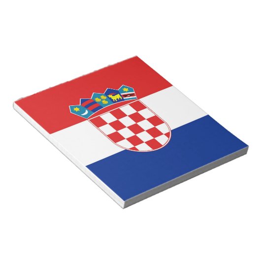 Blocnote met vlag van Kroatië (Schuin)