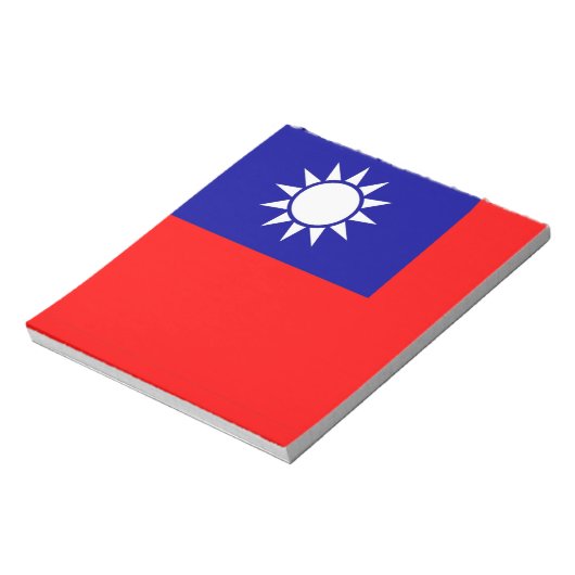 Blocnote met vlag van Taiwan (Linkerzijde)