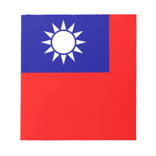 Blocnote met vlag van Taiwan