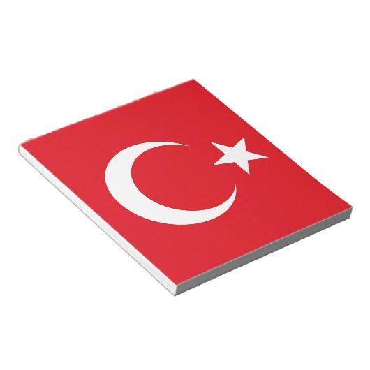 Blocnote met vlag van Turkije (Schuin)