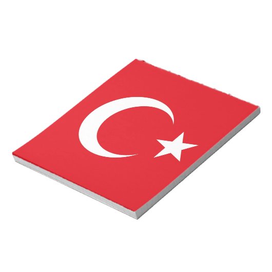 Blocnote met vlag van Turkije (Linkerzijde)