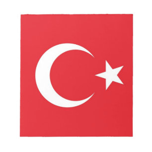 Blocnote met vlag van Turkije
