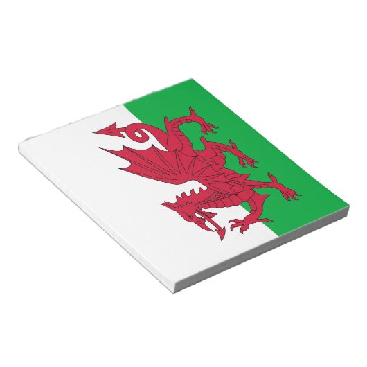 Blocnote met vlag van Wales (Schuin)