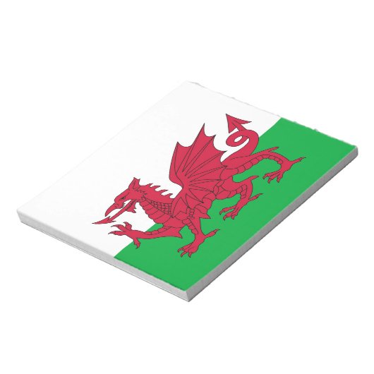 Blocnote met vlag van Wales (Linkerzijde)