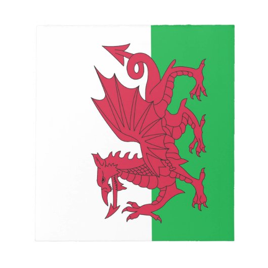 Blocnote met vlag van Wales (Voorkant)