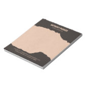 Blocnote met zwarte en crèmepapierranden (Linkerzijde)