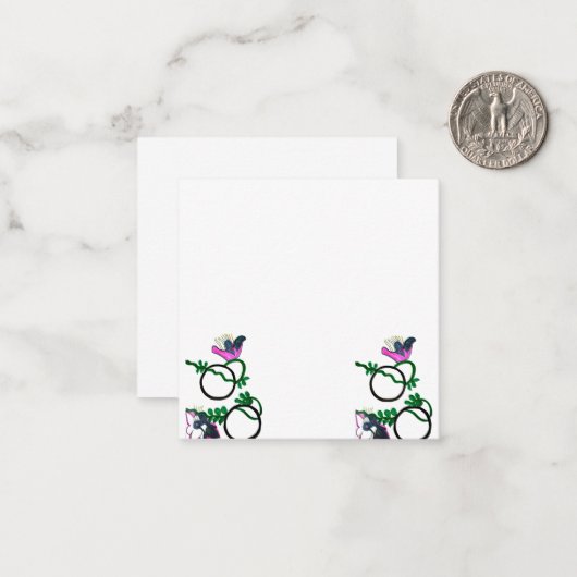 blocnote notitiekaartje (Voorkant / Achterkant in situ)