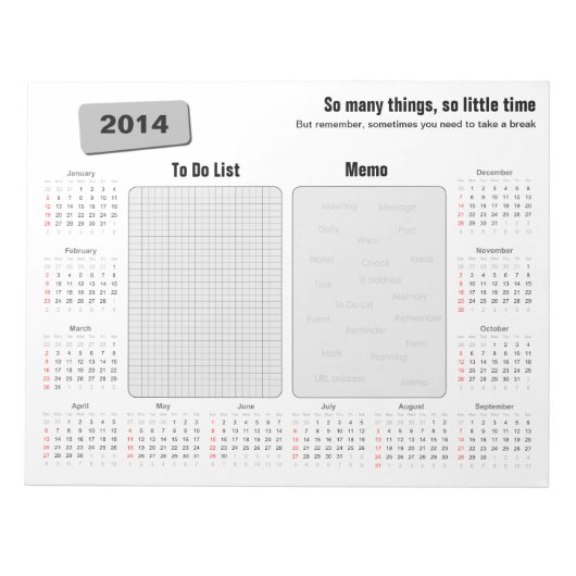 Blocnote Planner 2014 (Voorkant)