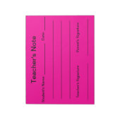 Blocnote van de leraar (Bright Roze) (Linkerzijde)