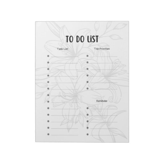 Blocnote voor taaklijst (Linkerzijde)