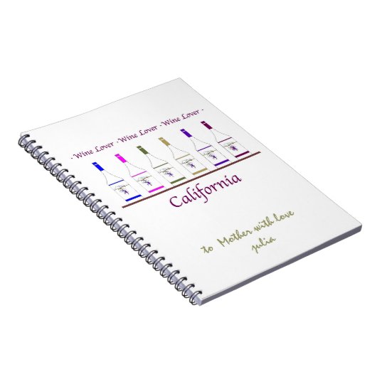 blocnote, wijnliefhebber, notitieboek (Rechterzijde)