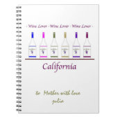 blocnote, wijnliefhebber, notitieboek (Voorkant)