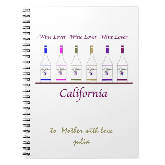 blocnote, wijnliefhebber, notitieboek (Voorkant)